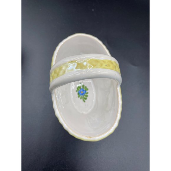 Vintage Ceramic Tole Painted Folk art Basket Hand Painted with Handle 4.5x4.5 - Picture 14 of 16